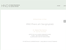 Tablet Screenshot of hno-savignyplatz.de